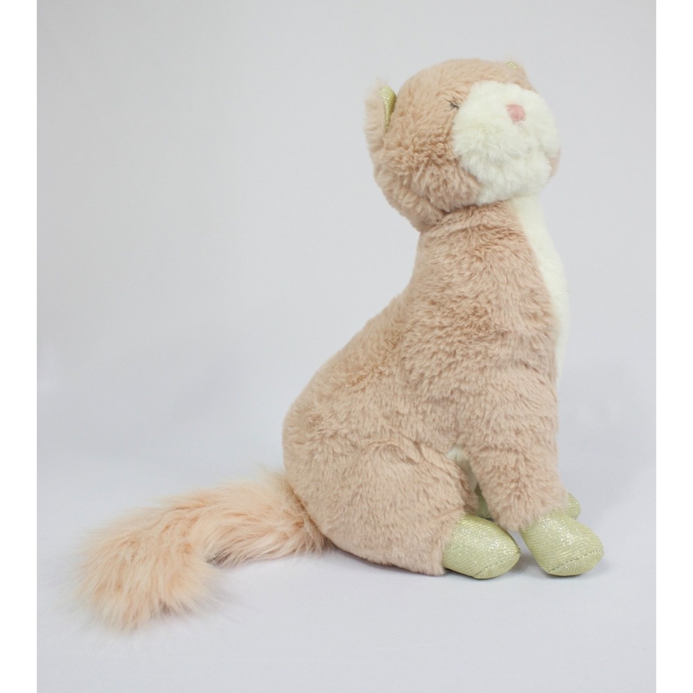 Mon Ami Pink Peach Cat Kitty Callie Plush with Fluffy Tail Stuffed‎ Animal 12"